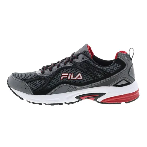 FILA Comfortable Abrasion Resistant Breathable Abrasion Resistant Breathable Low top Running Shoes Men's Gray