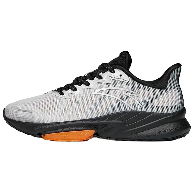 Anta Rocket 3.0 Slip Resistant, Abrasion Resistant, Breathable, Lightweight Low top Running Shoes Men's Silver Black