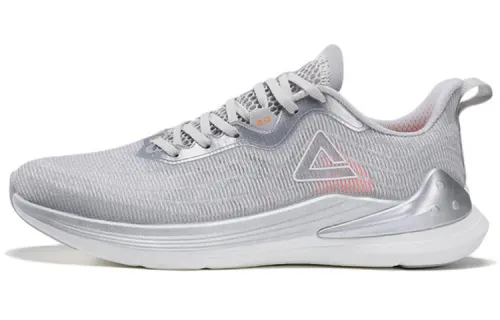 PEAK Rive 003 Fabric Cushioning Slip Resistant Abrasion Resistant Low top Running Shoes Men's Gray White