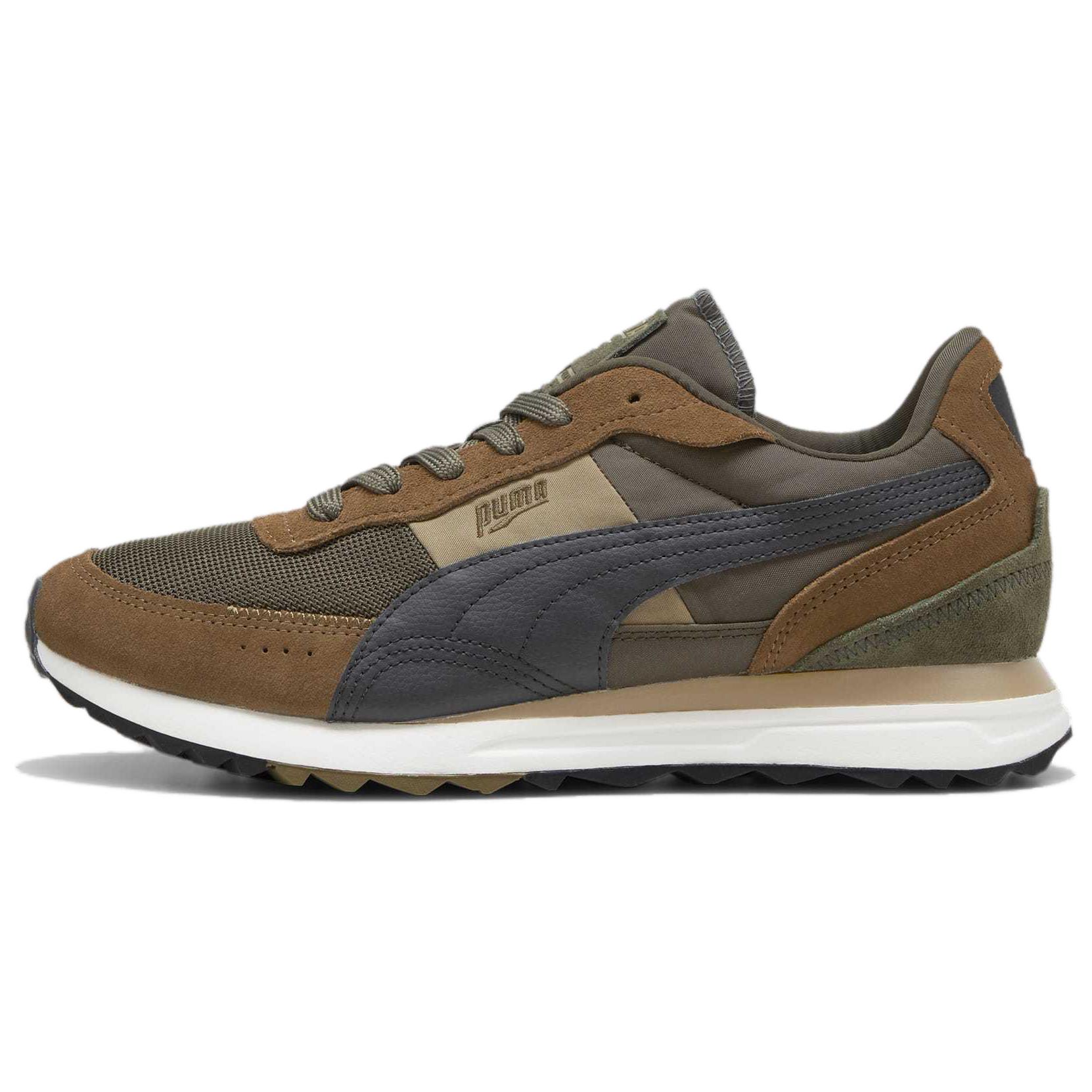 PUMA Road Rider Slip Resistant Abrasion Resistant Low top Casual Running Shoes Unisex Tan