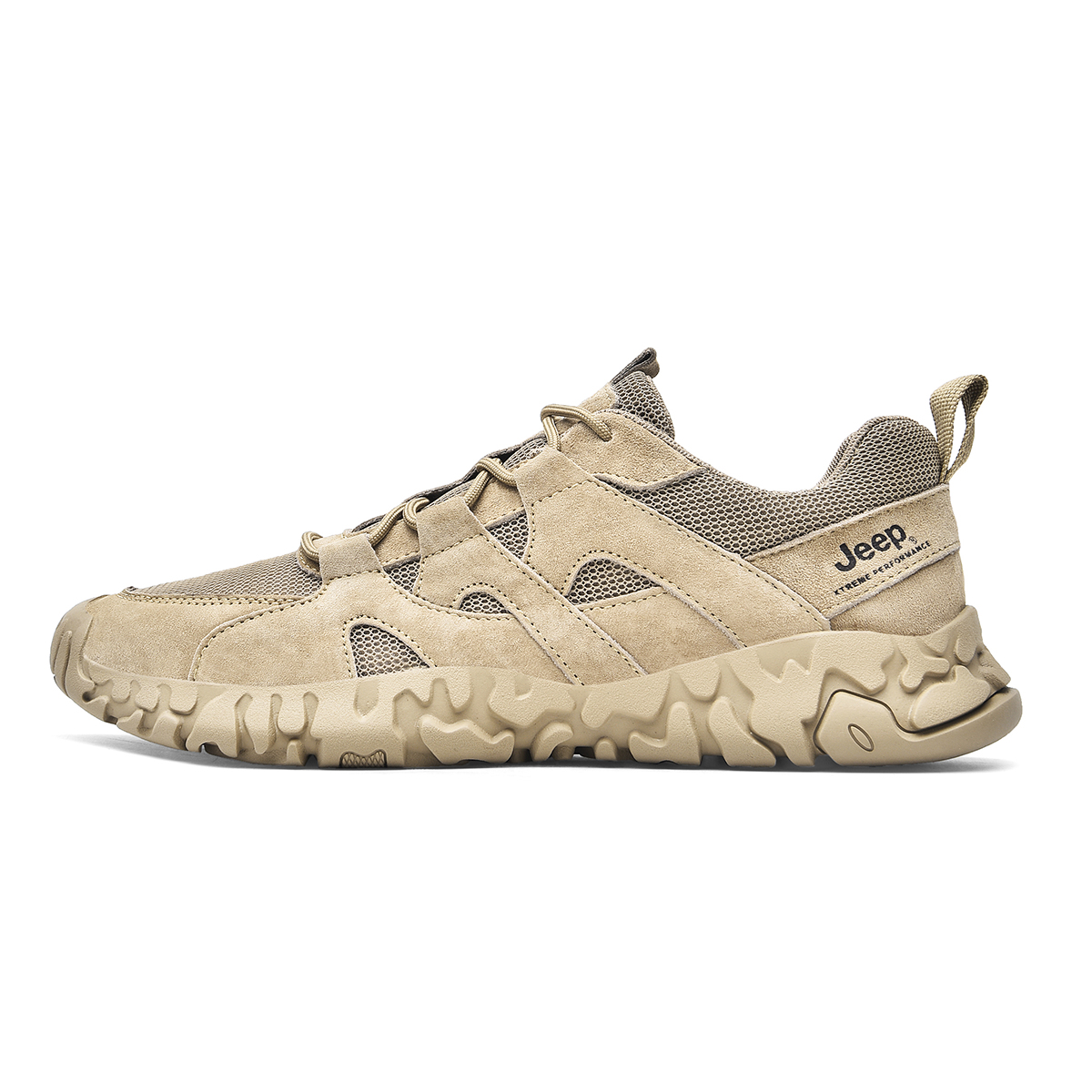 Jeep Textile, Pigskin Low top Outdoor Shoes Men’s Khaki