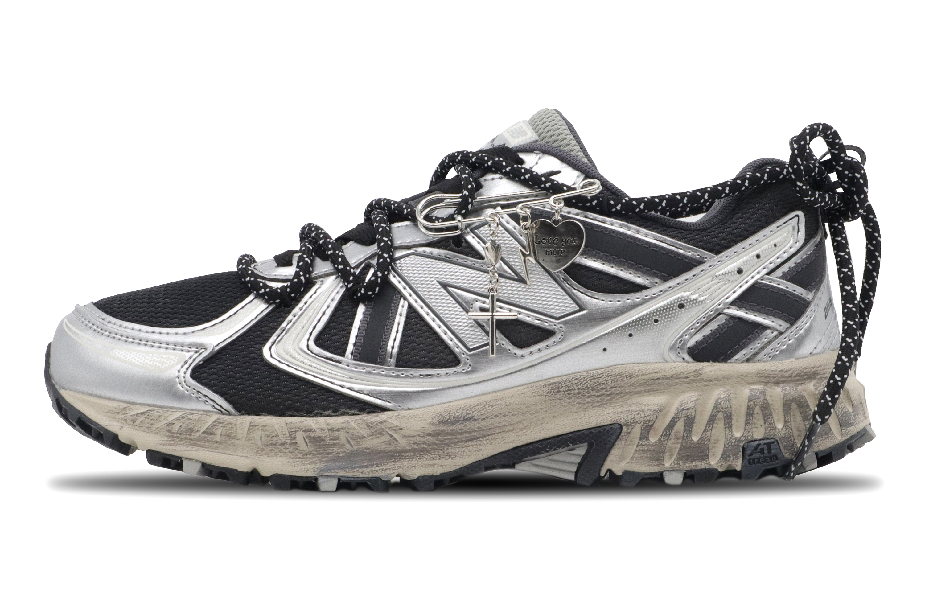 New Balance NB 410 Abrasion Resistant Low top Running Shoes Unisex Black Silver