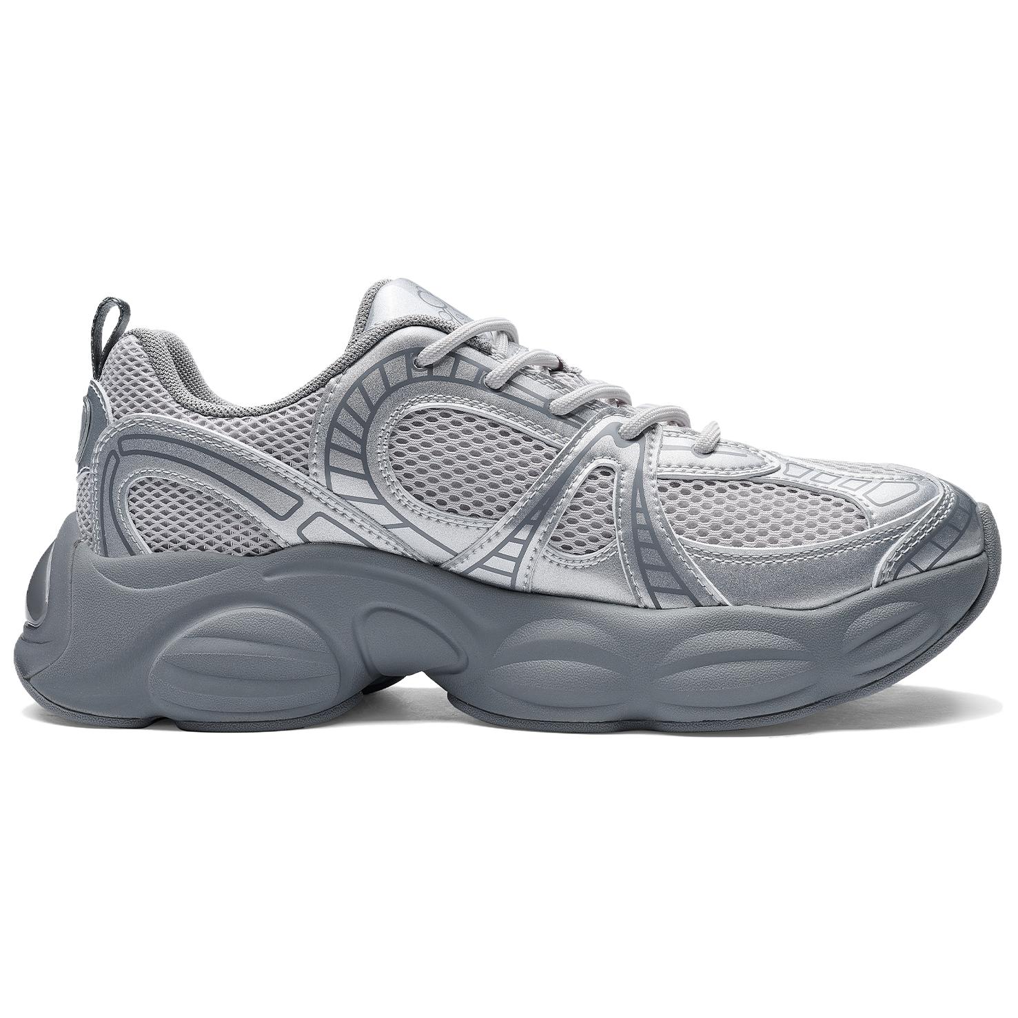 Kappa SERIES Abrasion Resistant Rebound Low top Running Shoes Unisex Silver