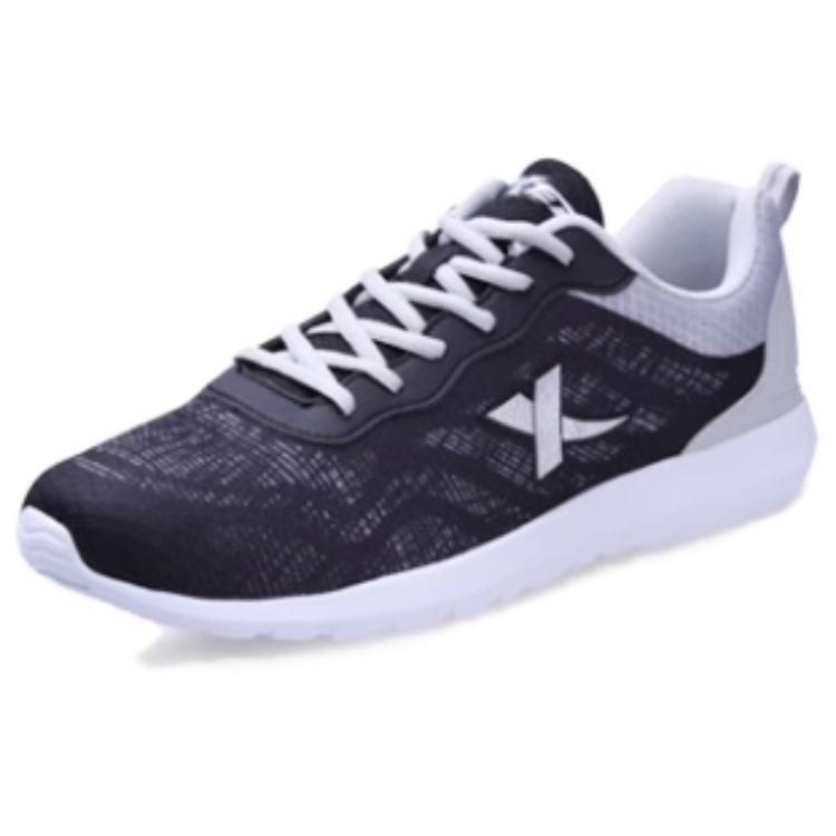 XTEP Cushioning Slip Resistant Abrasion Resistant Breathable Lightweight Low top Running Shoes Men’s Black Gray