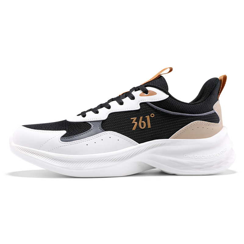 361° Wildness Low top Casual Running Shoes Men's White Black