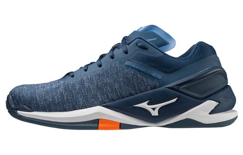 Mizuno Wave Stealth Comfortable Cushioning Slip Resistant Abrasion Resistant Low top Running Shoes Men's Blue