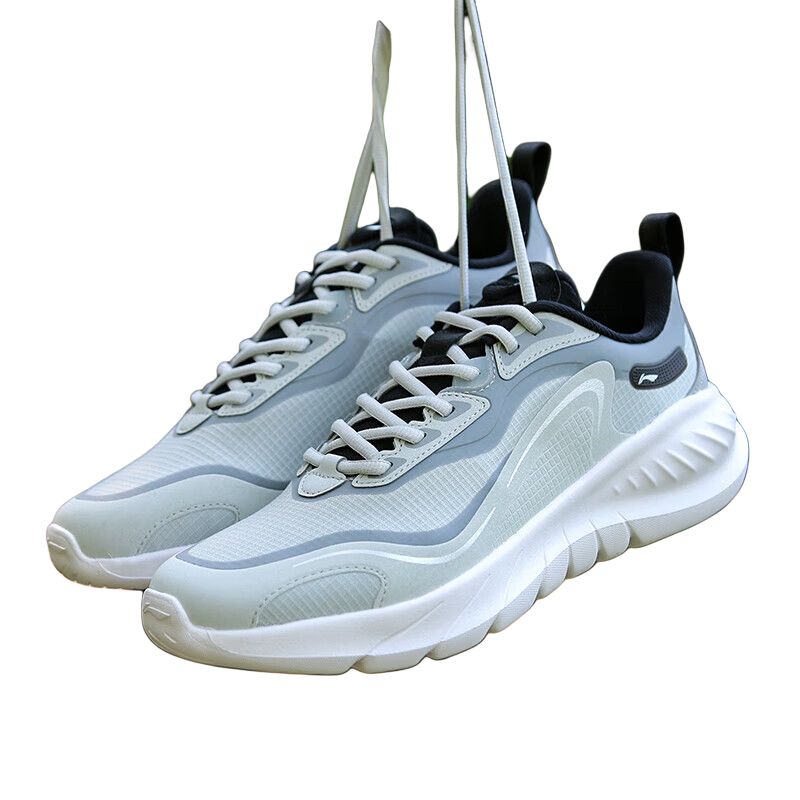 Li Ning Breathable Lightweight Rebound Low top Casual Running Shoes Men’s Gray