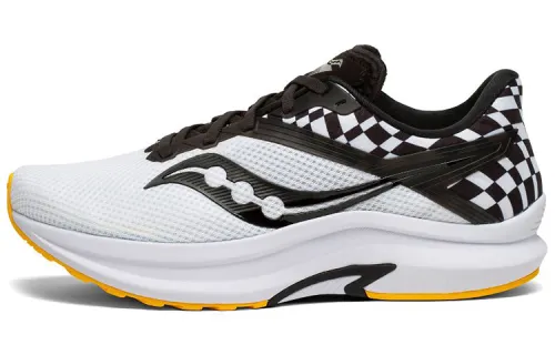 Saucony Axon Pulse 2 Cushioning Slip Resistant Abrasion Resistant Low top Running Shoes Men's White Black Standard M