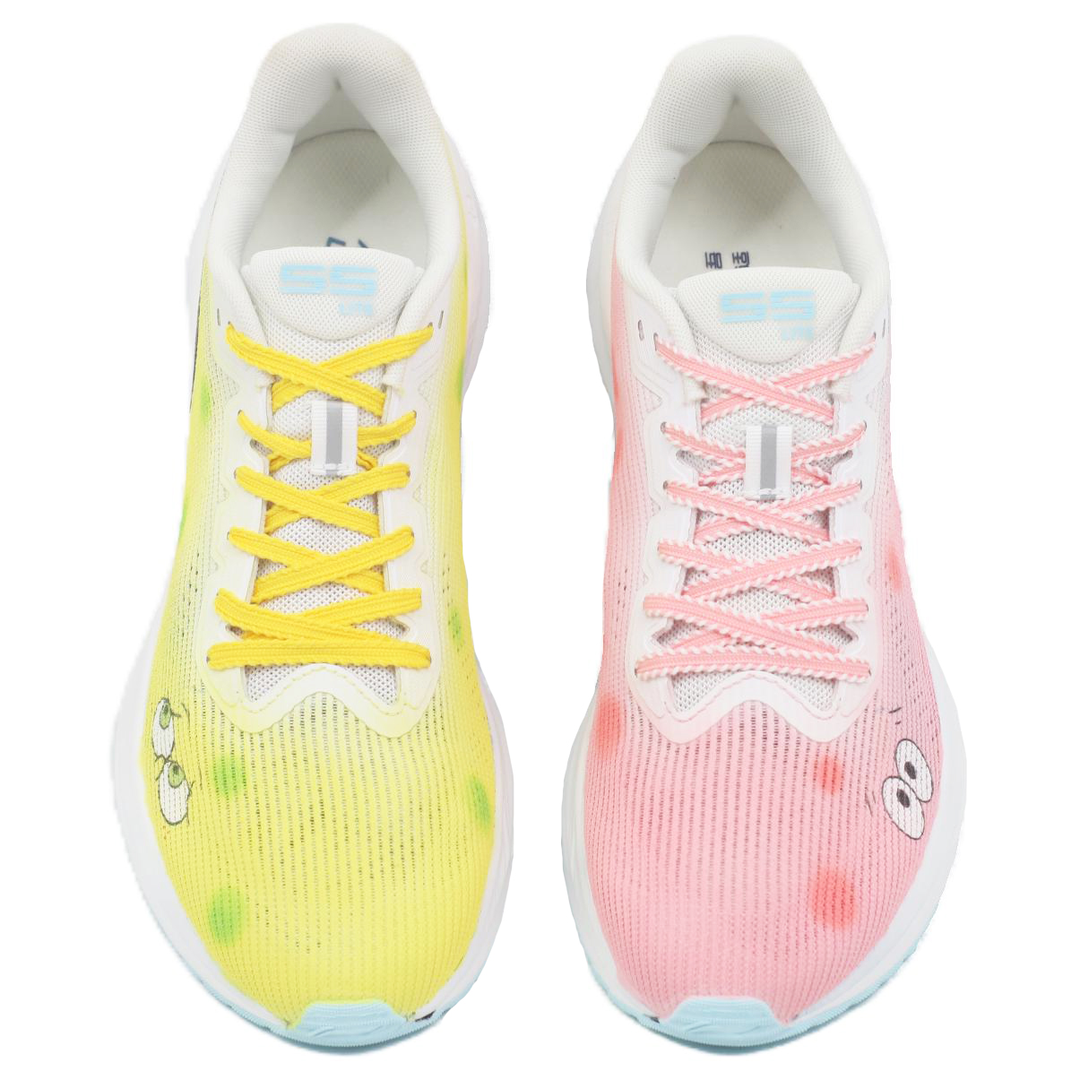 Li Ning Version 2.0 Cushioning Slip Resistant Breathable Low top Casual Running Shoes Unisex Yellow Pink Mismatched