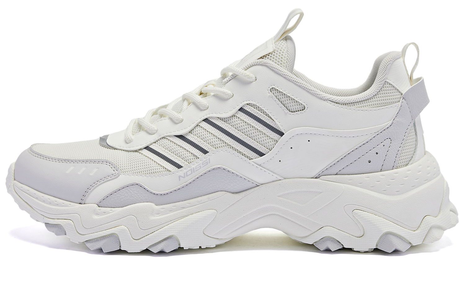 QIAODAN Comfortable Thermal Abrasion Resistant Low top Running Shoes Men’s White Gray