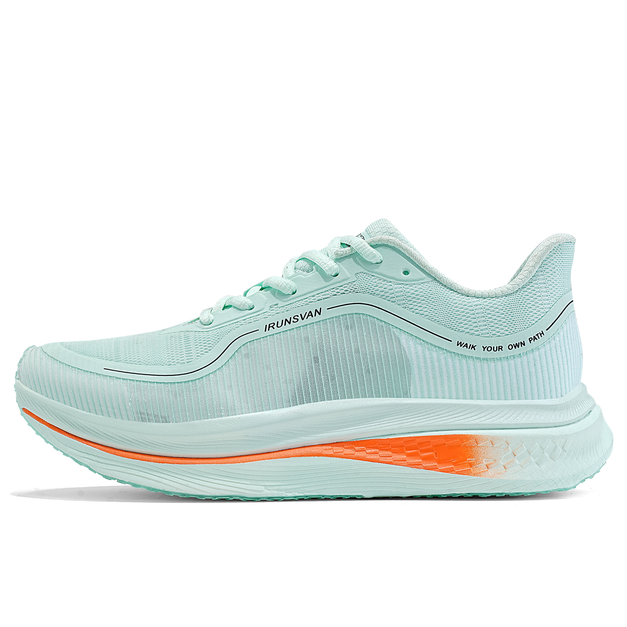 IRunner IRUNSVAN Zhufeng 1.0 Full-length propulsion nylon plate Marathon racing Track and field physical examination professional training 100 meters and kilometers Double layer double density Arch protection Stable support Low-top running shoes Men's and women's same style Zhumengqing