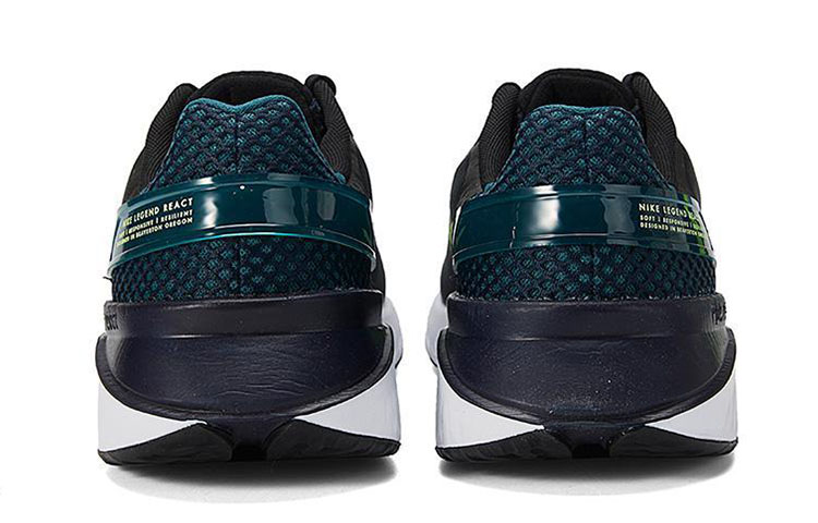 Мужские кроссовки Nike Legend React 3 (черный / зеленый) — Чёрный / зелёный — фото 4