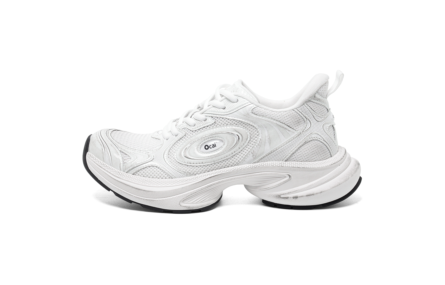 Ocai Disk Runtech Mesh Low top Running Shoes Unisex White