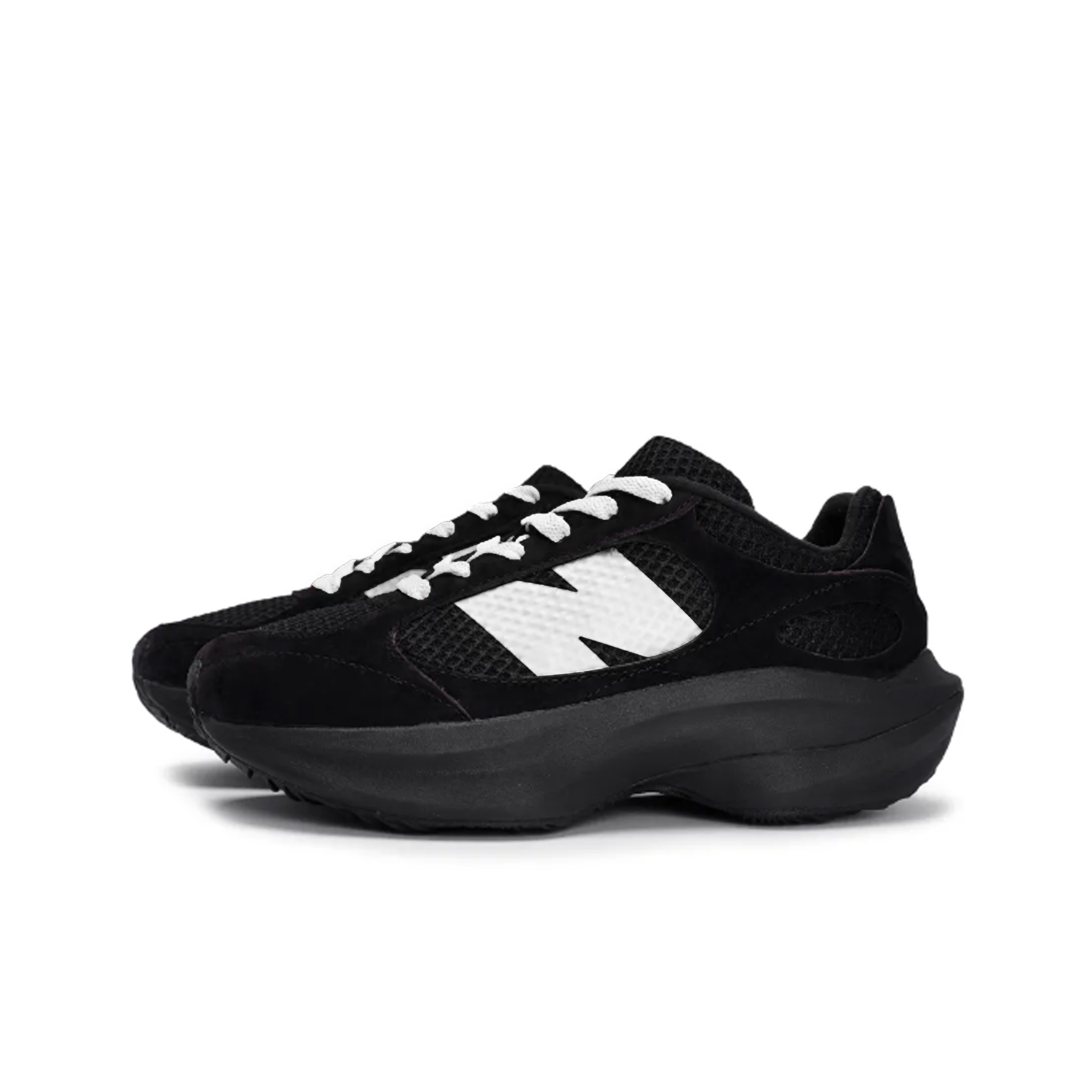 New Balance Warped Runner Slip Resistant Abrasion Resistant Low top Casual Running Shoes Unisex Black White