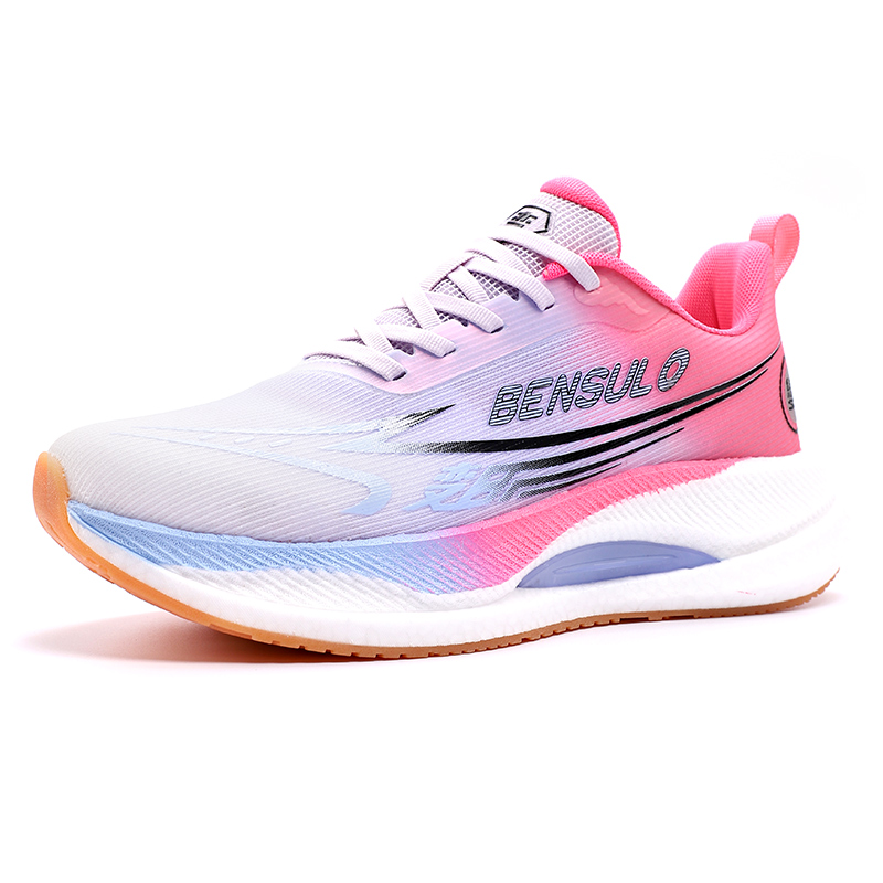 BIANSULONG Cushioning Slip Resistant Abrasion Resistant Low top Casual Training Running Shoes Men’s Light Purple Rose