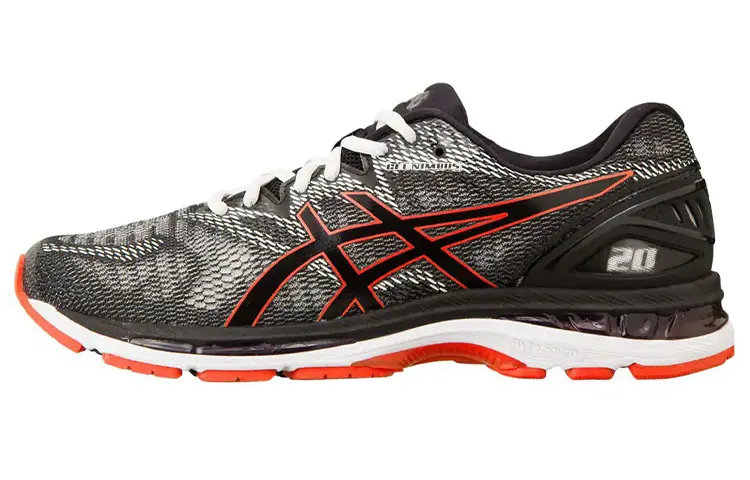 Asics GEL Nimbus 20 Breathable Fabric Abrasion Resistant Abrasion Resistant Low top Athletic Shoes Men's Black Red