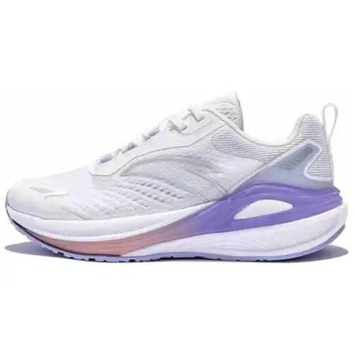 Anta Slip Resistant Abrasion Resistant Low top Casual Running Shoes Women's White Purple