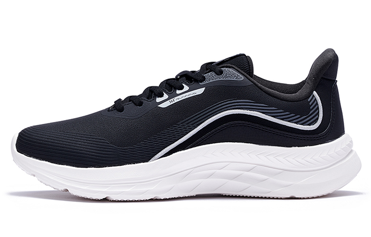 361° Cushioning Abrasion Resistant Lightweight Rebound Low Top Running Shoes Men’s Black Gray White