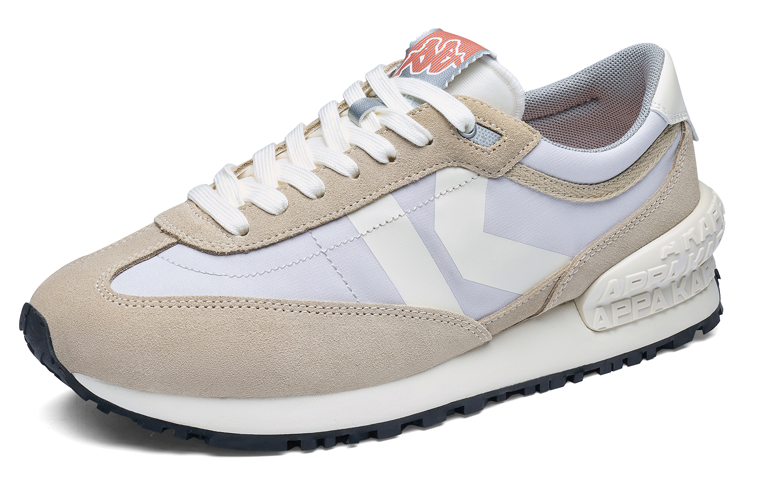 Kappa Slip Resistant Abrasion Resistant Running Shoes Unisex Gray Khaki Silver
