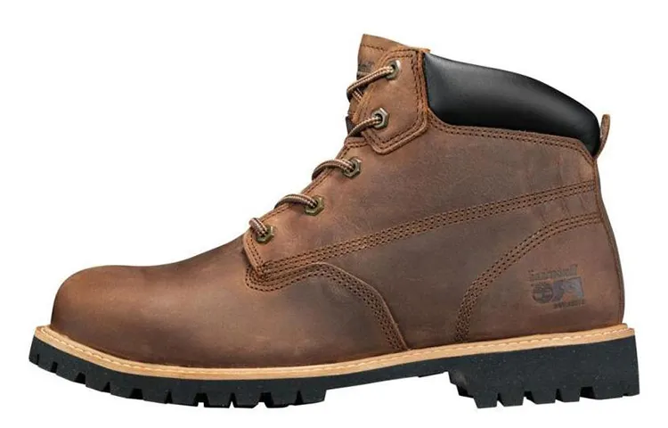 Timberland Top Grain Cow Leather Cushioning, Wear Resistant Ankle Length Outdoor Boots Men's Dark Brown