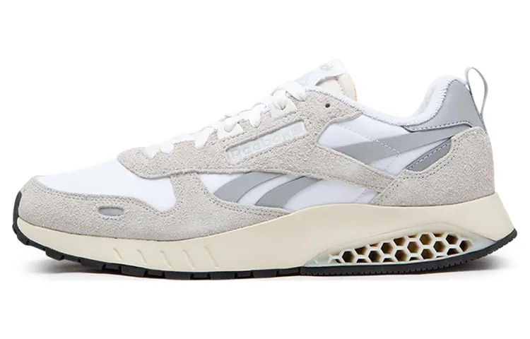 Reebok Classic Leather Abrasion Resistant Abrasion Resistant Low top Running Shoes Unisex White Gray