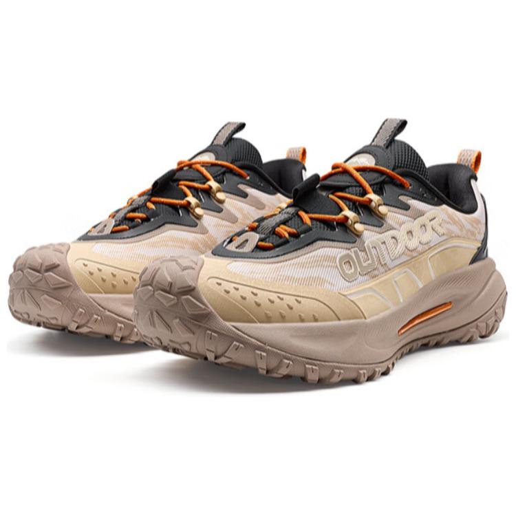XTEP Slip Resistant And Abrasion Resistant Coverage Low top Outdoor Shoes Men’s Brown Gray