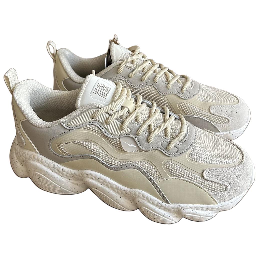 Erke Running Shoes Men’s Low Top Warm Linen/Ironman Gray