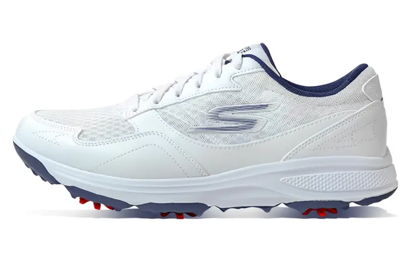 Skechers Go Golf Torque Mesh, Synthetic Leather Comfortable Low top Golf Shoes Men's White