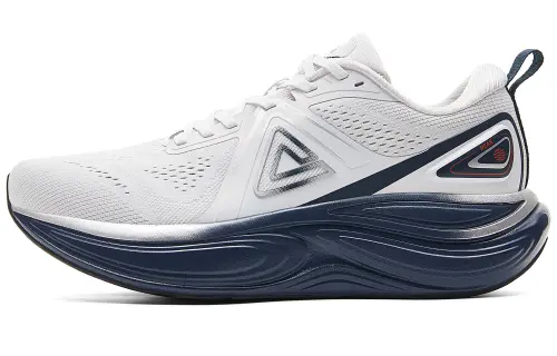 Peak State Extreme Thousand Miles 2.0 thick-soled cushioning running shoes, physical foam state extremely, breathable mesh, anti-slip and wear-resistant rubber, recovery training, shock absorption, anti-slip rebound, low-top running shoes, men's model, light gray and dark blue
