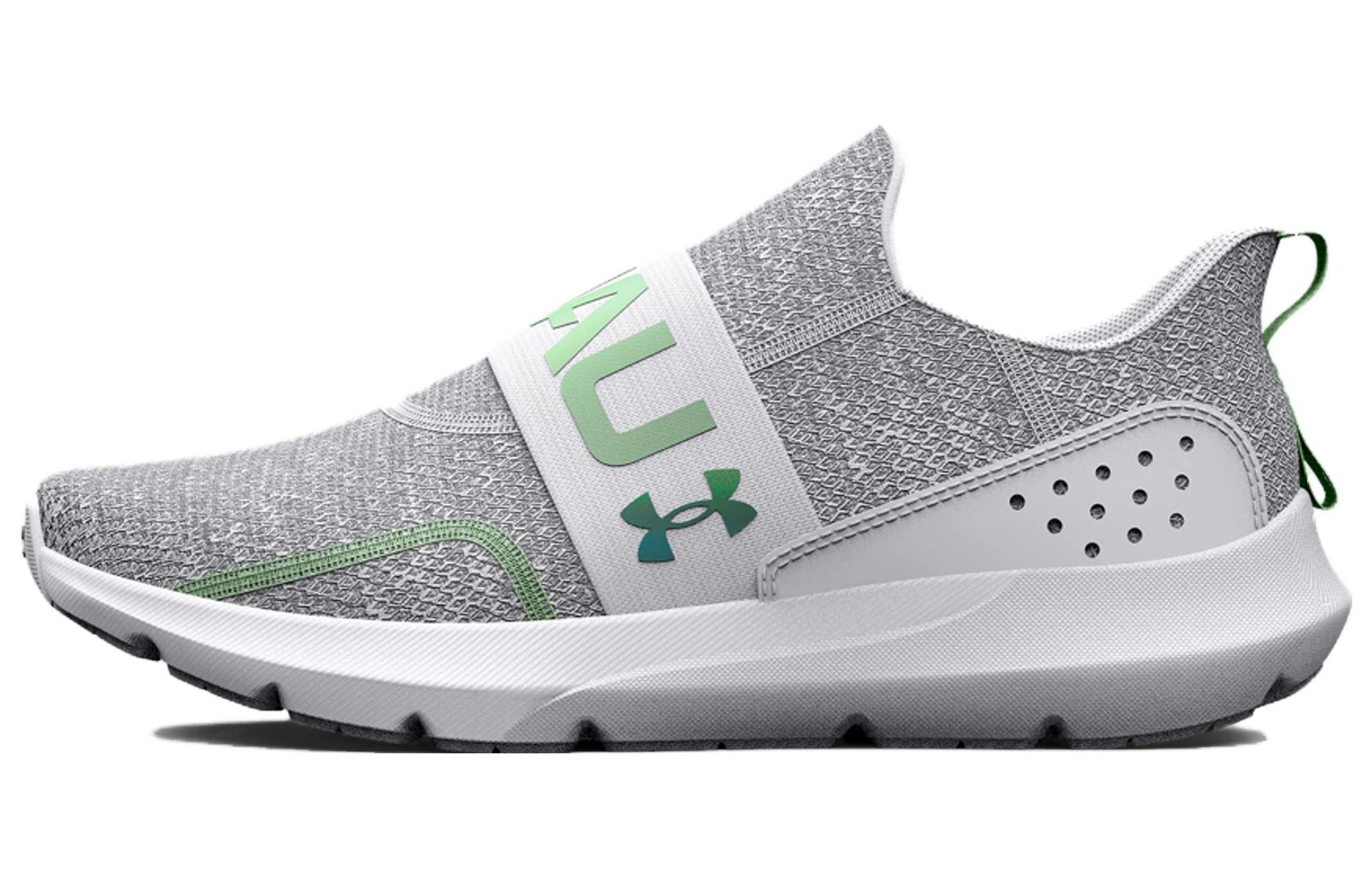 Женские кроссовки Under Armour Surge 3 Slip (серый / зеленый)