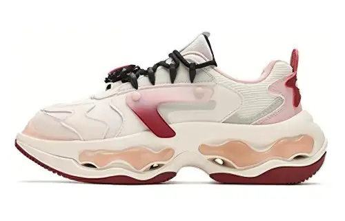 FILA FUSION Textile, Synthetic Leather Low top Chunky Sneakers Women's White Red