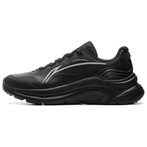 Li Ning Liuyun Synthetic Leather Low top Running Shoes Men's Black