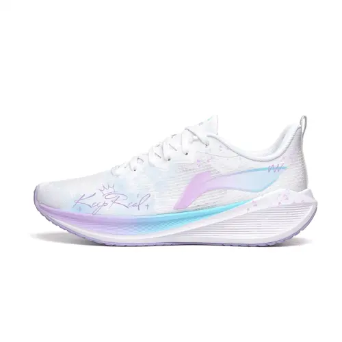 Li Ning Wuyue Cushioning Support Balance Cushioning Support Balance Low top Casual Running Shoes Women's Blue Purple