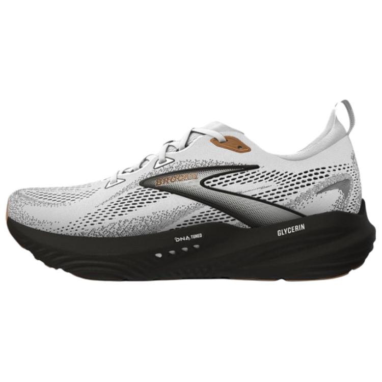 Brooks Glycerin 22 Slip Resistant Abrasion Resistant Low top Casual Running Shoes Men’s White Gray