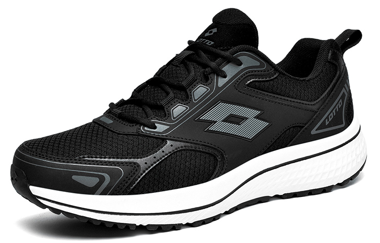 LOTTO Cushioning Slip Resistant Abrasion Resistant Breathable Low top Running Shoes Women’s Black White