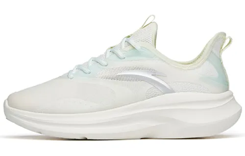 Anta Leaves 2.0 Comfortable Cushioning Slip Resistant Abrasion Resistant Low top Running Shoes Women's White Green