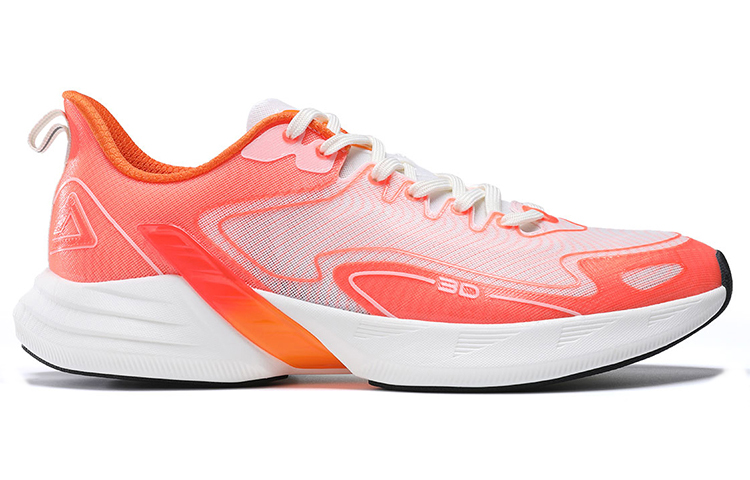 PEAK Breathable Lightweight Breathable And Lightweight Low top Running Shoes Men’s Fluorescent Bright Red