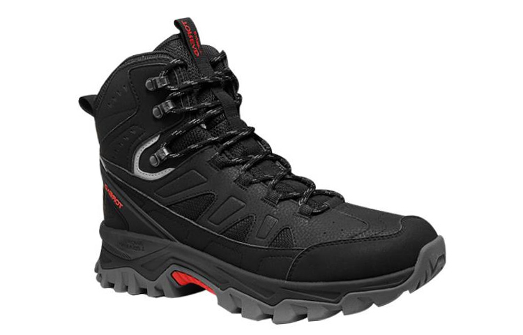 TOREAD Cushioning, Wear Resistant High top Outdoor Shoes Men’s Black Red