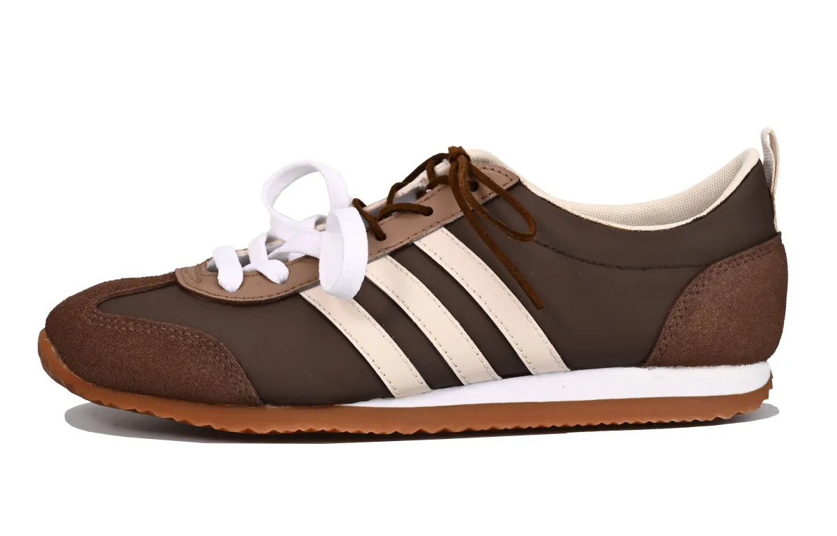 Adidas VS JOG 2.0 Abrasion Resistant Lightweight Wear resistant And Lightweight Low top Casual Shoes Unisex Brown