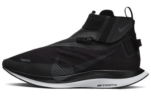 Nike Pegasus Turbo Shield functional zipper sports fabric high-top marathon running shoes men's black and red