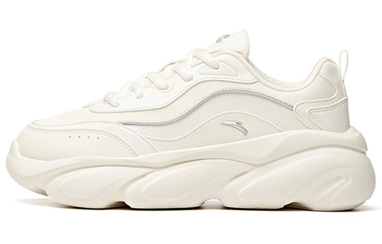 Anta Anta Meow Meow Shoes Meow Claw Comfortable Shock Absorbing Anti-Slip Wear Resistant Wrapping Low Top Dad Shoes Women's Ivory White