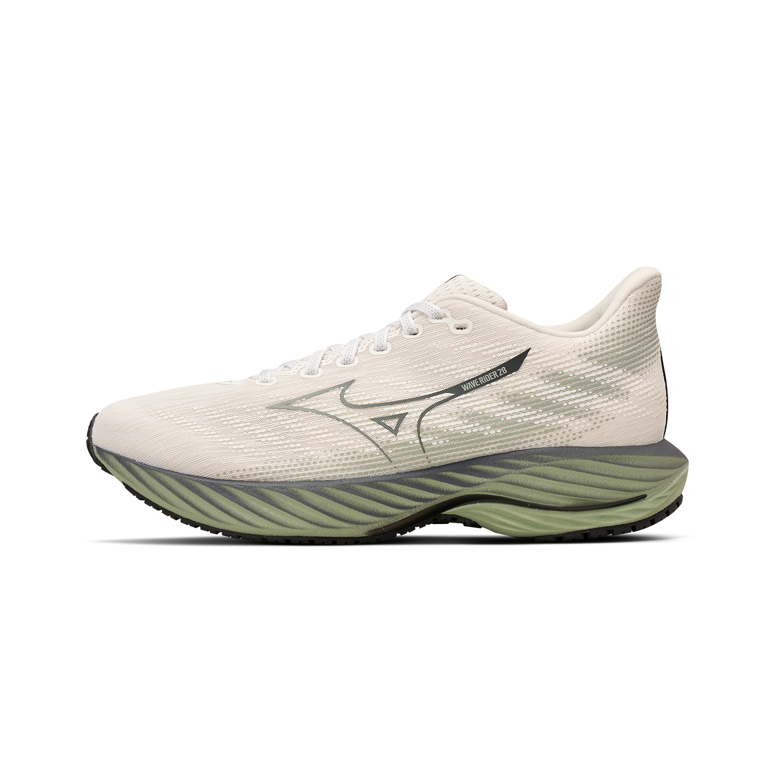Кроссовки Mizuno Mizuno Wave Rider 28 (зелено-черно-серые)