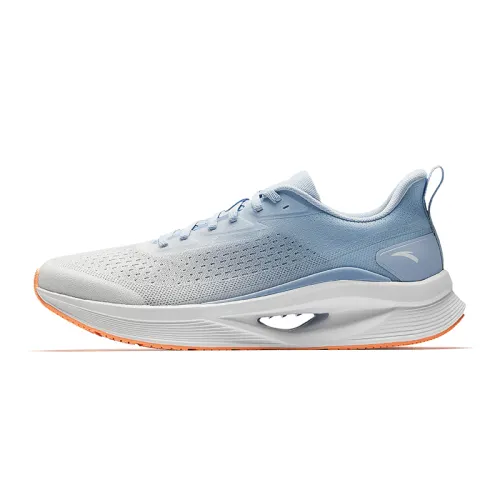 Anta Hydrogen Run Cool Slip Resistant Abrasion Resistant Low top Casual Running Shoes Men's White Blue