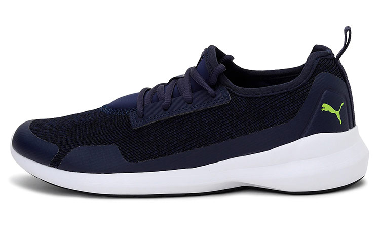 PUMA Stride Lace Up Fabric Cushioning Abrasion Resistant Lightweight Low top Running Shoes Men's Blue Black White