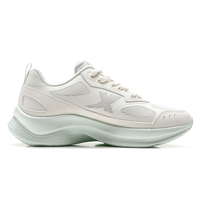 XTEP Cushioning Breathable Slip Resistant Low top Casual Running Shoes Women’s Sail White Light Fruit Green