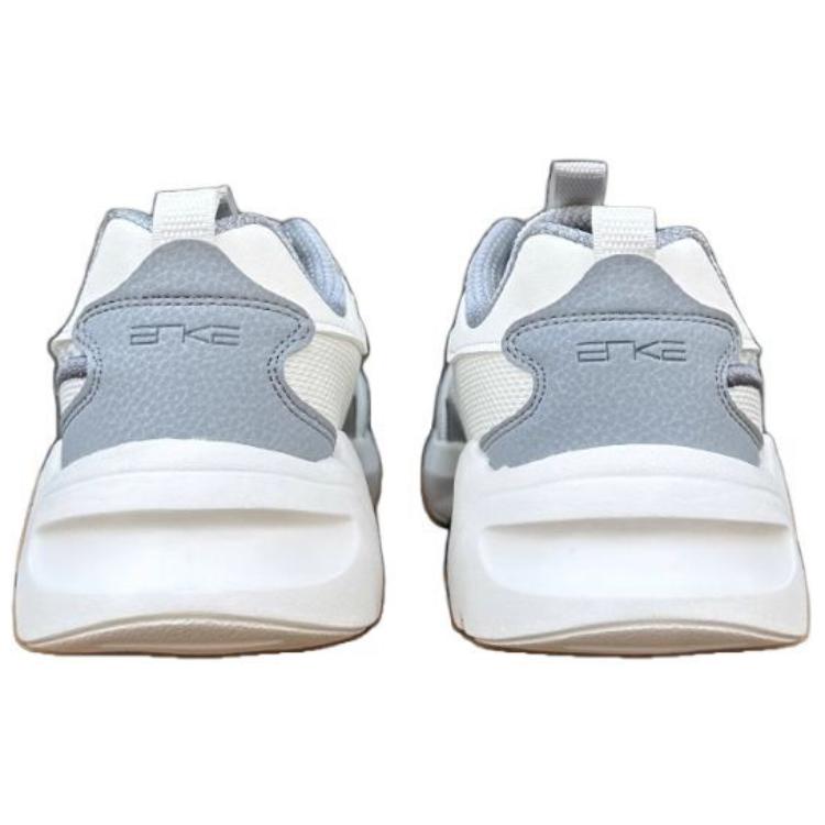 Erke Lace Up Slip Resistant Abrasion Resistant Low top Running Shoes Men’s White Gray