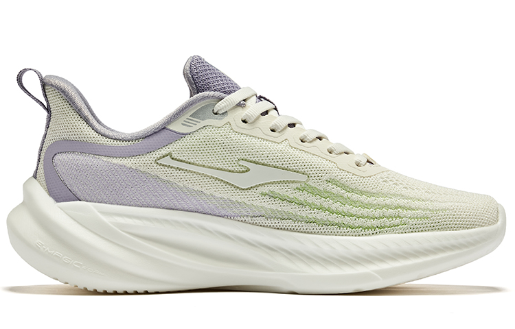 Erke Cushioning Abrasion Resistant Breathable Low top Running Shoes Women’s Ivory White Misty Purple