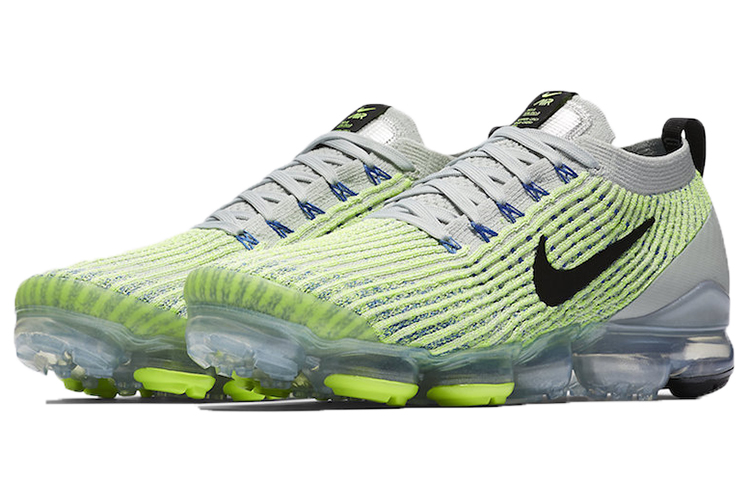 Мужские кроссовки Nike Vapormax 3.0 Barely Volt (серо-зеленые) — Серый / зелёный — фото 3