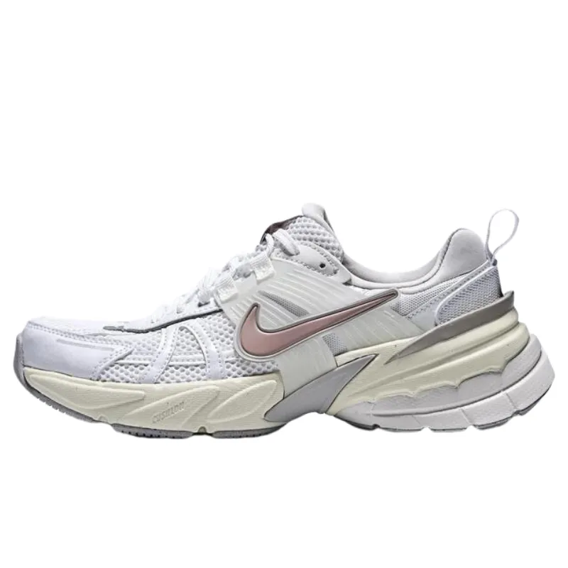 Nike V2K Run Abrasion Resistant Low top Training Running Shoes Women's Gray Pink Orange