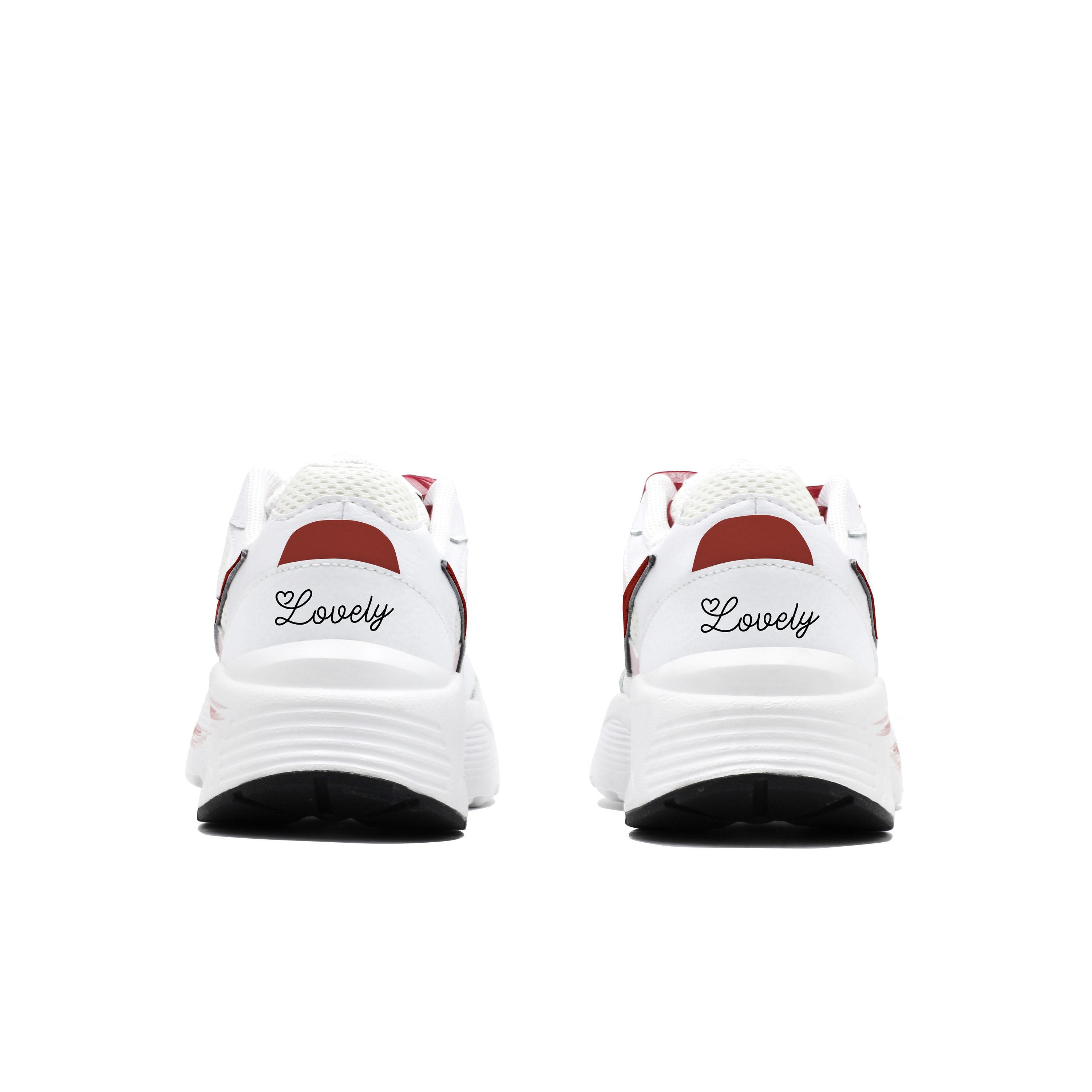 Nike Air Max Fusion Abrasion Resistant Low top Casual Running Shoes Women’s Red White